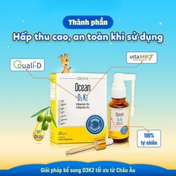 Siro giúp tăng cường hấp thu canxi Ocean D3K2 Orzax (20ml) 4
