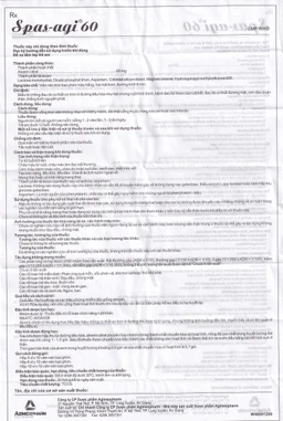 Thuốc Spas-agi 60 Agimexpharm điều trị chống đau do co thắt cơ trơn (60 viên)