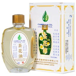 Dầu gió hoa trà Camellia 20ml Hong Kong Zung Seon giúp giảm cảm cúm, nghẹt mũi, chóng mặt, nhức đầu