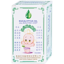 Dầu gió khuynh diệp Eucalyptus oil 30ml Hong Kong Zung Seon giúp giữ ấm, cảm cúm, nghẹt mũi, đau bụng
