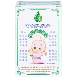 Dầu gió khuynh diệp Eucalyptus oil 30ml Hong Kong Zung Seon giúp giữ ấm, cảm cúm, nghẹt mũi, đau bụng