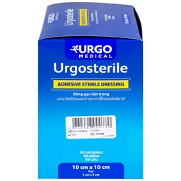 Gạc tiệt trùng Urgosterile 10x10cm (50 miếng) bảo vệ vết trầy xước, vết cắt, vết thương 