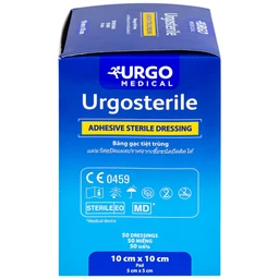 Gạc tiệt trùng Urgosterile 10x10cm (50 miếng) bảo vệ vết trầy xước, vết cắt, vết thương 