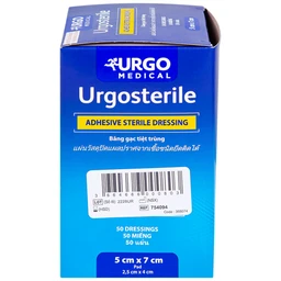 Gạc tiệt trùng Urgosterile 5x7cm (50 miếng) bảo vệ vết trầy xước, vết cắt, vết thương 