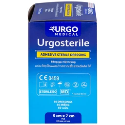 Gạc tiệt trùng Urgosterile 5x7cm (50 miếng) bảo vệ vết trầy xước, vết cắt, vết thương 