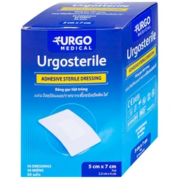 Gạc tiệt trùng Urgosterile 5x7cm (50 miếng) bảo vệ vết trầy xước, vết cắt, vết thương 