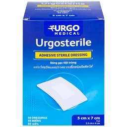 Gạc tiệt trùng Urgosterile 5x7cm (50 miếng) bảo vệ vết trầy xước, vết cắt, vết thương 