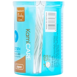 Tăm bông KamiCare hộp tròn dành cho trẻ em từ sơ sinh (200 que) 