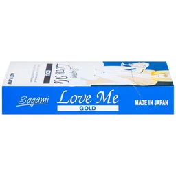 Bao cao su Sagami Love Me Gold siêu mỏng, trơn, không màu không mùi (10 cái)