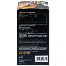 Viên uống hỗ trợ hoạt huyết, tăng cường tuần hoàn não Natto Gold 3000FU Royal Care (60 viên)