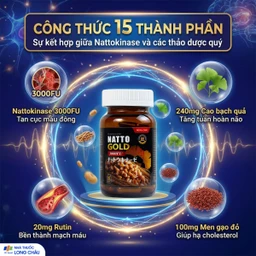 Viên uống hỗ trợ hoạt huyết, tăng cường tuần hoàn não Natto Gold 3000FU Royal Care (60 viên) 3