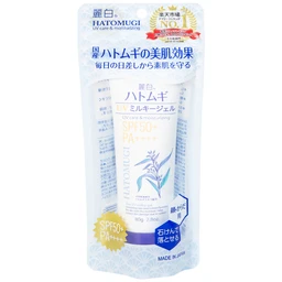 Kem chống nắng sáng da, dưỡng ẩm Reihaku Hatomugi UV Milky Gel SPF50+ PA++++ 80g