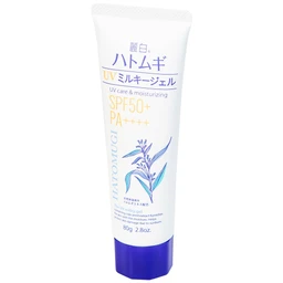 Kem chống nắng sáng da, dưỡng ẩm Reihaku Hatomugi UV Milky Gel SPF50+ PA++++ 80g