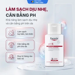 Sữa rửa mặt cho da nhạy cảm Eucerin Ph5 Facial Cleanser Sensitive Skin 100ml 2
