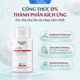 Sữa rửa mặt cho da nhạy cảm Eucerin Ph5 Facial Cleanser Sensitive Skin 100ml 3