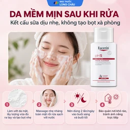 Sữa rửa mặt cho da nhạy cảm Eucerin Ph5 Facial Cleanser Sensitive Skin 100ml 5
