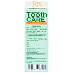 Xịt giảm đau nhức răng, viêm nướu Tooth Care 20ml