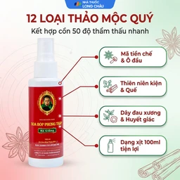 Xịt xoa bóp phong thấp Bà Giằng 100ml giúp giảm chứng phong thấp, đau mỏi, suy tĩnh mạch 2