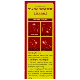 Xịt xoa bóp phong thấp Bà Giằng 100ml giúp giảm chứng phong thấp, đau mỏi, suy tĩnh mạch