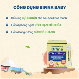 Men vi sinh giúp hệ vi sinh đường ruột khỏe mạnh, hỗ trợ tiêu hoá và tăng cường đề kháng cho trẻ Bifina Baby (30 gói) 2