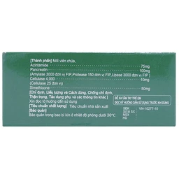 Thuốc Azintal Forte điều trị đầy hơi, khó tiêu, chướng bụng (10 vỉ x 10 viên)