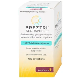 Thuốc hít Breztri 160/7.2/5mcg Astrazeneca giảm co thắt phế quản (120 liều)