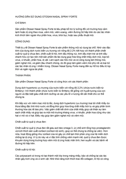 Xịt mũi người lớn Otosan Nasal Spray Forte 30ml hỗ trợ điều trị viêm mũi, viêm xoang