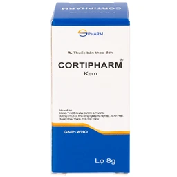 Kem bôi da Cortipharm 8g Spharm điều trị viêm da tiếp xúc, chốc lỡ, viêm nang lông