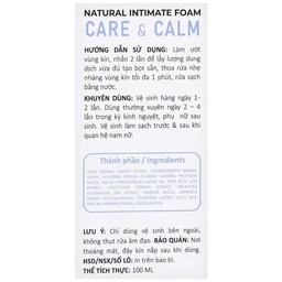 Dung dịch vệ sinh phụ nữ dạng bọt Daily Lady Care và Calm kháng viêm, giảm đau rát (100ml)