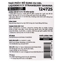 Thực phẩm bổ sung GU Gel Liquid Energy Strawberry Banana 60g bổ sung năng lượng trong các hoạt động thể thao