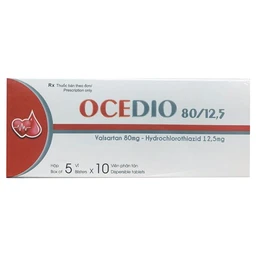 Thuốc Ocedio 80/12.5 VCP điều trị cao huyết áp (5 vỉ x 10 viên)