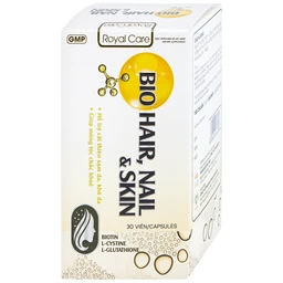 Viên uống hỗ trợ cải thiện sạm da, khô da, móng tóc chắc khoẻ Bio Hair, Nail & Skin Royal Care (30 viên)