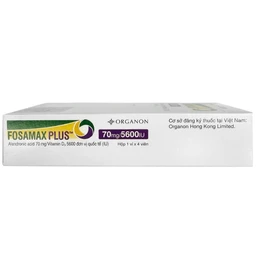 Thuốc Fosamax Plus 70mg/5600IU Organon điều trị loãng xương (1 vỉ x 4 viên)