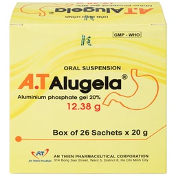 Hỗn dịch thuốc A.T Alugela An Thiên điều trị viêm thực quản, viêm dạ dày cấp và mạn tính (26 gói x 20g)