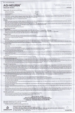 Thuốc 3B Agi-Neurin Agimexpharm điều trị các triệu chứng bệnh và các rối loạn do thiếu vitamin b1, b6, b12 (10 vỉ x 10 viên)