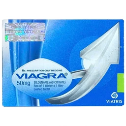 Thuốc Viagra 50mg Viatris điều trị rối loạn cương dương (1 vỉ x 1 viên)