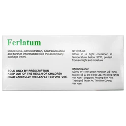 Dung dịch Ferlatum Italfarmaco điều trị thiếu sắt (10 chai x 15ml)