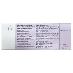 Thuốc Mercilon Organon hỗ trợ tránh thai (1 vỉ x 21 viên)