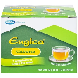 Cốm hỗ trợ làm giảm các triệu chứng cảm Eugica Cold & Flu Mega (10 gói)