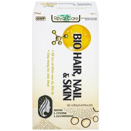 Viên uống hỗ trợ cải thiện sạm da, khô da, móng tóc chắc khoẻ Bio Hair, Nail & Skin Royal Care (30 viên)