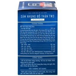 Viên uống bổ Thận tráng dương TW3 Platinum (30 viên)