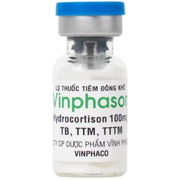 Thuốc tiêm Vinphason 100mg Vinphaco điều trị lupus ban đỏ hệ thống, hồng ban đa dạng nặng (1 lọ + 1 ống)