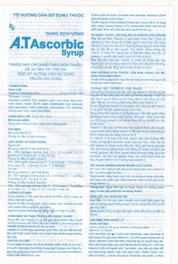 Siro A.T Ascorbic An Thiên Bổ sung vitamin C, Phòng và Điều trị bệnh scorbut (30 ống x 5ml)