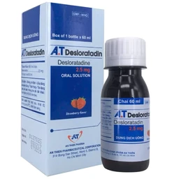 Dung dịch uống A.T Desloratadin 0.5mg An Thiên giảm viêm mũi dị ứng, ngứa, nổi mày đay mạn tính (60ml) 1