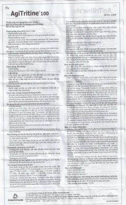Thuốc Agitritine 100mg Agimexpharm điều trị triệu chứng rối loạn ống tiêu hóa, đường mật, ruột kích thích (6 vỉ x 10 viên)
