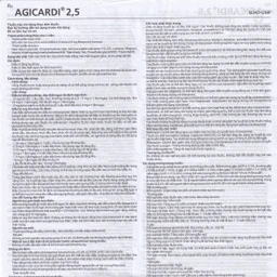 Thuốc Agicardi 2,5 Agimexpharm điều trị tăng huyết áp, đau thắt ngực ổn định mạn tính (3 vỉ x 10 viên)