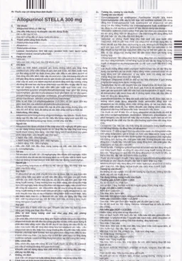 Thuốc Allopurinol 300mg Stella Pharm giảm sự hình thành acid uric, điều trị bệnh gout (10 vỉ x 10 viên)
