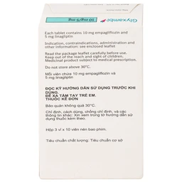 Thuốc Glyxambi 10mg/5mg Boehringer điều trị đái tháo đường típ 2 (3 vỉ x 10 viên)