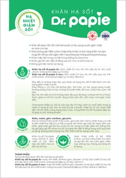 Khăn hạ sốt Dr.Papie 0+ Starmed (5 gói x 5 miếng) hạ nhiệt giảm sốt dùng cho trẻ sơ sinh