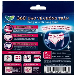 Băng vệ sinh dạng quần Laurier Guard Panties size M-L - Hộp 2 miếng (vòng hông 83-194 cm)